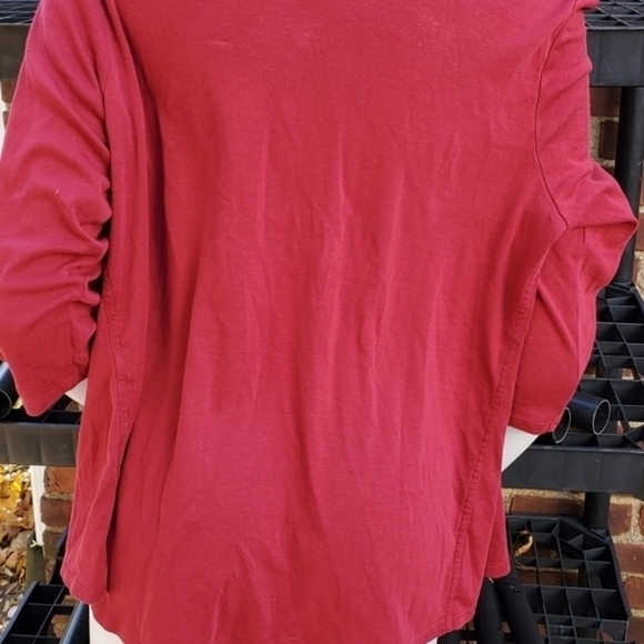 J. Jill Brick/ Berry Plus Size ‎ 3/4 sleeve tee 1X - Picture 3 of 10